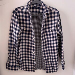 Ralph Lauren Blue and White Plaid Shirt